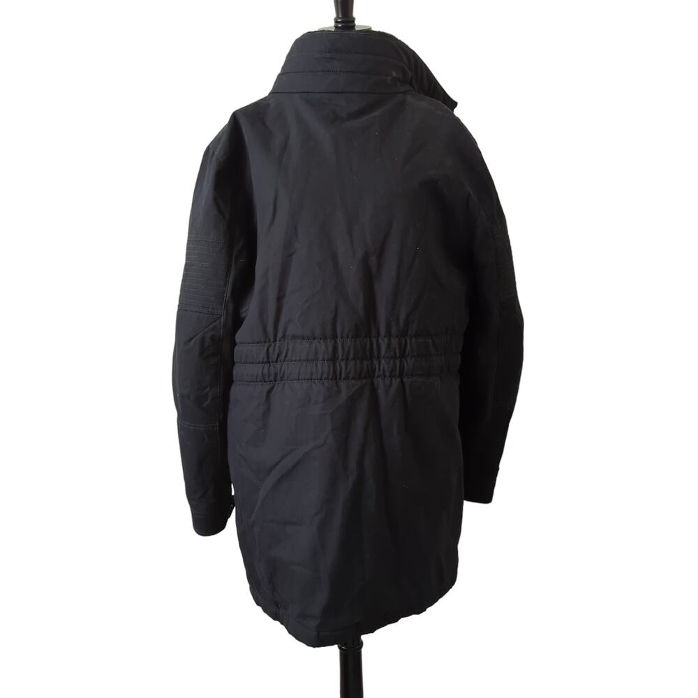 Helmut Lang Jacket Black XL Winter Coat Cargo Utility Hooded Parka Heavy Long - Picture 7 of 16